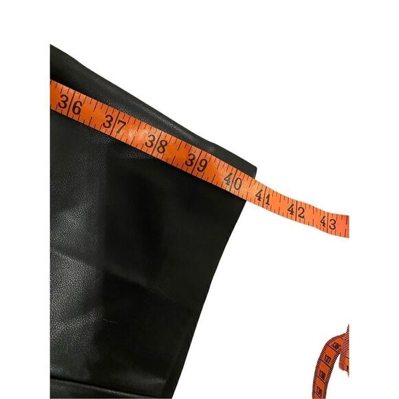 Nwt DKNY Pleather High Waisted Pants Gothic Motorcycle Punk Grunge - Picture 12 of 14